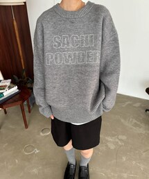 KBF（ケイビーエフ）の「SACHIPOWDERリバーシブルニット（ニット/セーター）」