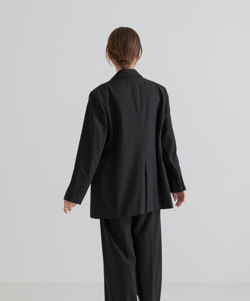 URBAN RESEARCH（アーバンリサーチ）の「スーパー100ウールジャケット（テーラードジャケット・レディース・GRAY/BLACK・FREE）」の8枚目の写真