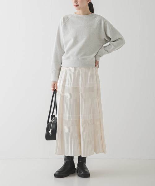 URBAN RESEARCH（アーバンリサーチ）の「プリーツティアードスカート（スカート・レディース・IVORY/CHARCOAL/BLACK・Free）」の12枚目の写真