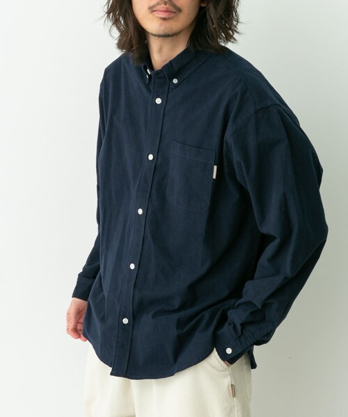 URBAN RESEARCH Sonny Label（アーバンリサーチサニーレーベル）の「シャギーオックスボタンダウンシャツ（シャツ/ブラウス・メンズ・オフ/グレー/ネイビー/グレーチェック・M/L/XL）」の18枚目の写真