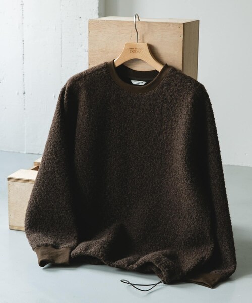 URBAN RESEARCH DOORS（アーバンリサーチドアーズ）の「ラグランスリーブブークレー プルオーバー（Tシャツ/カットソー・メンズ・BROWN/BLACK・M/L）」の4枚目の写真