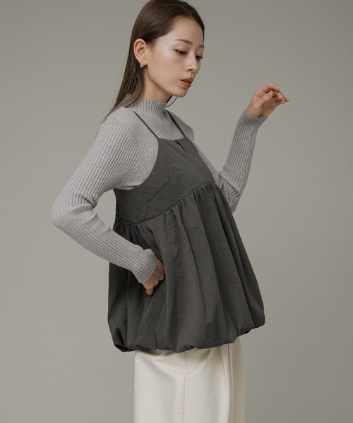 URBAN RESEARCH Sonny Label（アーバンリサーチサニーレーベル）の「バルーンキャミビスチェブラウス（その他トップス・レディース・グレージュ/ブラック/チャコール・FREE）」の2枚目の写真