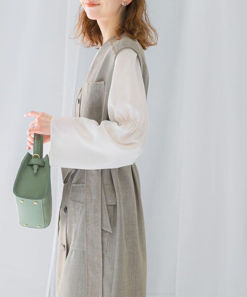 URBAN RESEARCH ROSSO（アーバンリサーチロッソ）の「シャーリングベルスリーブブラウス（シャツ/ブラウス・レディース・orange/white・FREE）」の8枚目の写真