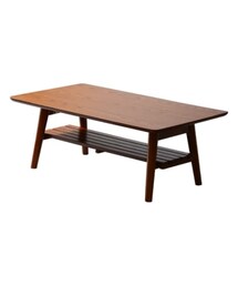 nissen | 木のぬくもりを感じられる折りたたみ式テーブル(棚付)(家具)
