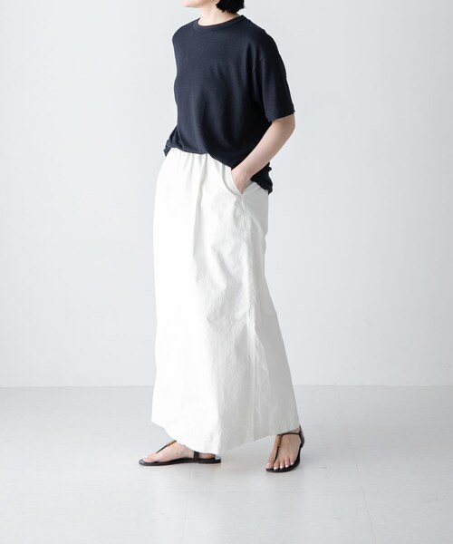 かぐれ（カグレ）の「『2サイズ展開』コットンストレートスカート（スカート・レディース・OFF/BLACK・0/1）」の11枚目の写真