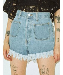 jouetie | フリンジデニムショートパンツ(デニムパンツ)