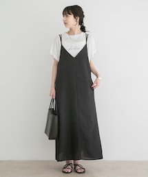 ITEMS URBANRESEARCH | 『洗濯可』リネンライクバックリボンワンピース(ワンピース)