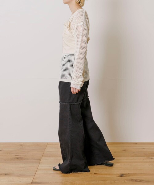 THE GOODLAND MARKET（ザグッドランドマーケット）の「old honey　-OH- 45℃ pants（その他パンツ・レディース・white/black・FREE）」の20枚目の写真