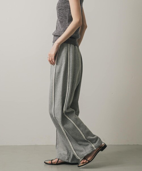 SENSE OF PLACE by URBAN RESEARCH（センスオブプレイスバイアーバンリサーチ）の「キリカエカーブスウェットパンツ（スウェットパンツ・レディース・GRAY/OFF WHITE・one）」の12枚目の写真