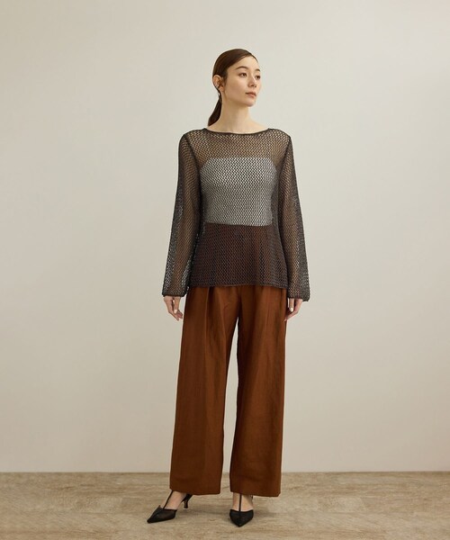 ROPE'(ロペ)の「ラメコードメッシュプルオーバー/洗える(その他トップス・レディース・ゴールド/シルバー・F)」の21枚目の写真