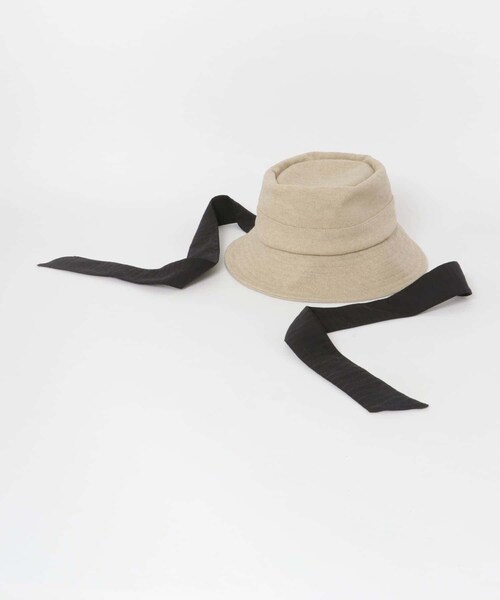 RODE SKO（ロデスコ）の「2WAYリボンバケットハット（ハット・レディース・BLACK/BEIGE・FREE）」の2枚目の写真