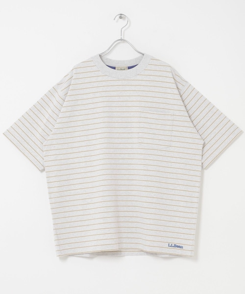 URBAN RESEARCH DOORS（アーバンリサーチドアーズ）の「L.L.Bean JAPAN EDITION　UNION SHORT-SLEEVE STRIPED T-SHIRTS（Tシャツ/カットソー・メンズ・OFF/GRN/BIRCH/CRM/SAX/ROSE/CORAL/MINT/NAVY/RED/CCL/PWK・M/L/XL）」の9枚目の写真