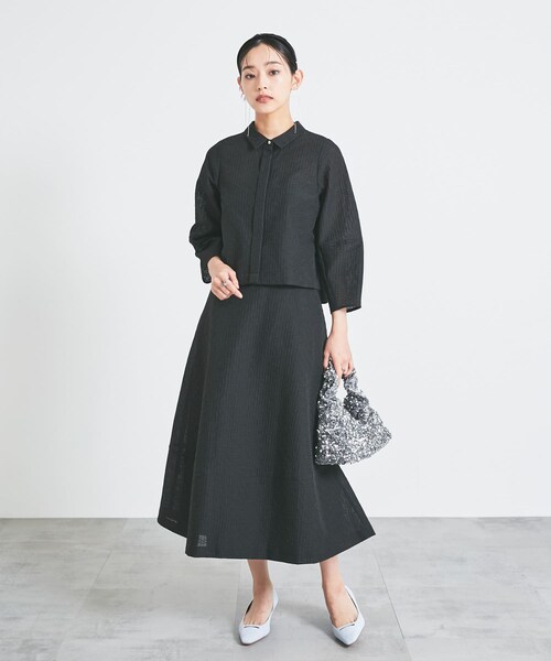 URBAN RESEARCH ROSSO（アーバンリサーチロッソ）の「シアージャガードフォルムスカート（スカート・レディース・BEIGE/BLACK・36/38）」の14枚目の写真