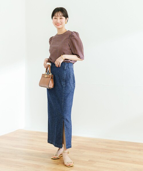 URBAN RESEARCH（アーバンリサーチ）の「綿麻デニムタイトスカート（デニムスカート・レディース・INDIGO/L.BLUE・36/38）」の18枚目の写真