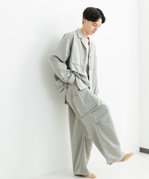 SENSE OF PLACE by URBAN RESEARCH(センスオブプレイスバイアーバンリサーチ)の「『別注』OATSIDE×SENSE OF PLACE オープンカラーシャツ(シャツ/ブラウス・メンズ・BLUE/BLACK/GRAY・M/L)」の15枚目の写真