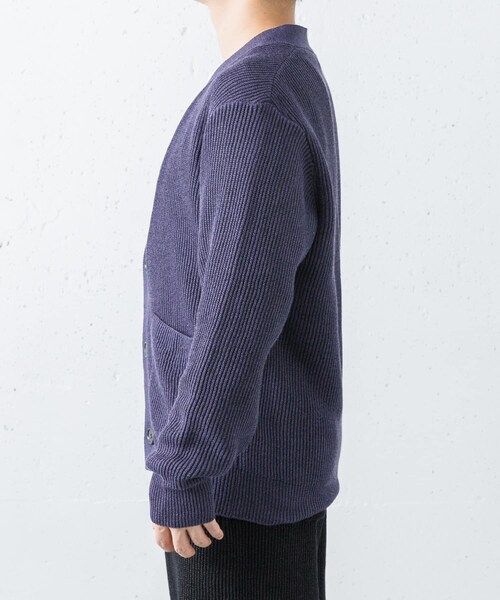URBAN RESEARCH(アーバンリサーチ)の「PURLAM WASHI M-G AZE CARDIGAN(ニット/セーター・メンズ・WHITE/BLACK/GREEN/B.PURPLE・2/3)」の18枚目の写真