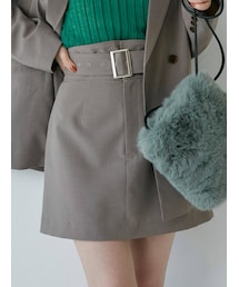 MURUA | カーブウエストミニスカート【セットアップ着用可】(スカート)