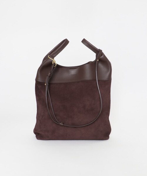 URBAN RESEARCH(アーバンリサーチ)の「MARROW SUEDE SHOPPER LARGE(ショルダーバッグ・レディース・BURGUNDY・-)」の5枚目の写真