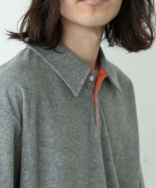 URBAN RESEARCH Sonny Label（アーバンリサーチサニーレーベル）の「配色パイルポロシャツ（ポロシャツ・メンズ・グレー/グリーン/ネイビー・M/L）」の5枚目の写真