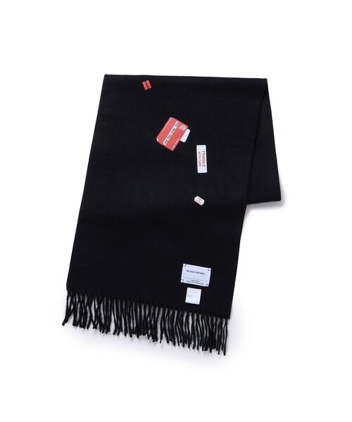 ADAM ET ROPE'（アダムエロペ）の「【BAL/バル】 INOUE BROTHERS BRUSHED SCARF（マフラー・メンズ・ブラック/ホワイト・F）」の2枚目の写真