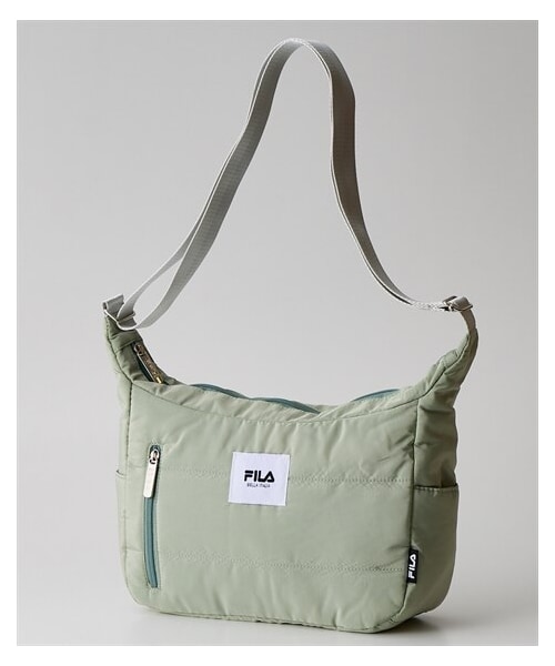 nissen（ニッセン）の「FILAワッペン付ボンディングショルダーバッグ（ショルダーバッグ・メンズ・黒/グレージュ/ライトカーキ/ブルーグレー・Y）」の3枚目の写真