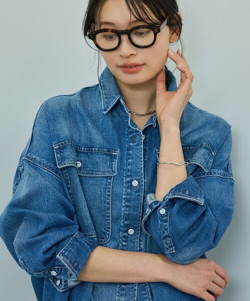 ROPE'(ロペ)の「【WEB・一部店舗限定】ボストンクリアレンズUVカットグラス/ケースセット(メガネ・レディース・ブラック/ダークブラウン・F)」の2枚目の写真