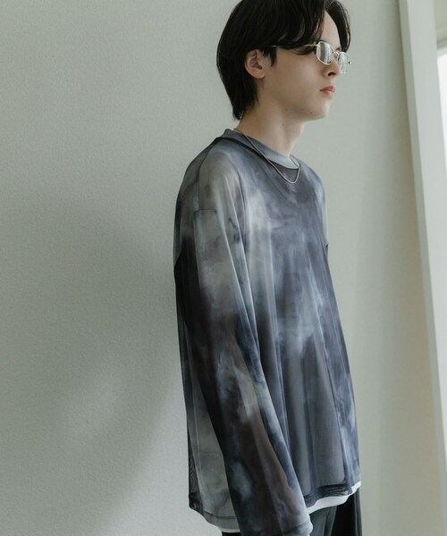 SENSE OF PLACE by URBAN RESEARCH(センスオブプレイスバイアーバンリサーチ)の「アソートシアーロングTシャツ(その他トップス・メンズ・BLACK/BLK MARBLE/KHK MARBLE/BLU MARBLE・M/L)」の22枚目の写真