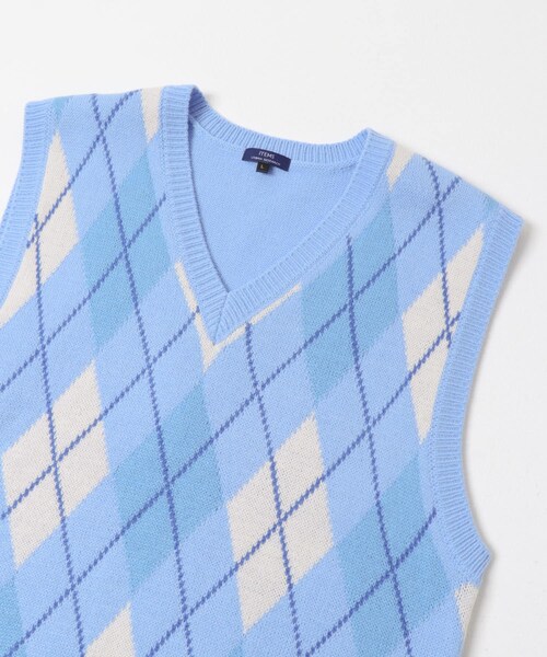 ITEMS URBANRESEARCH（アイテムズ アーバンリサーチ）の「ウール混アーガイルVネックニットベスト（ベスト・メンズ・BLU/BLK・M/L）」の18枚目の写真