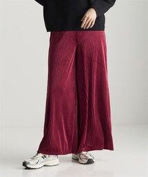 nissen | ストライプベロアワイドパンツ＜大きいサイズ有＞(パンツ)