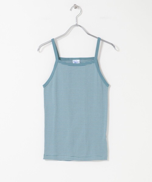 KBF（ケイビーエフ）の「Miller　Panel ribbed camisole（キャミソール・レディース・BLU×WH/GRY×NY・Free）」の4枚目の写真