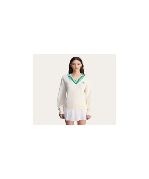adidas（アディダス）の「Sporty & Rich Vネックセーター（トップス・レディース・ホワイト・XS/M/L/3XL/5XL/J/XS/J/S/J/M/J/L/J/XL/J/2XL/J/3XL）」の15枚目の写真