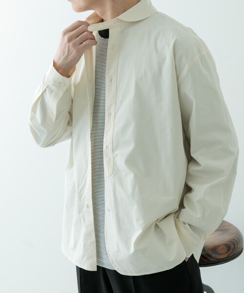 ITEMS URBANRESEARCH(アイテムズ アーバンリサーチ)の「ブロード ラウンドカラーシャツ(シャツ/ブラウス・メンズ・SAX/IVO/PPL/LIME GREEN・M/L)」の17枚目の写真
