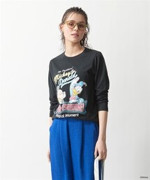 nissen | 大きいサイズ長袖プリントTシャツ／ディズニー(Tシャツ/カットソー)