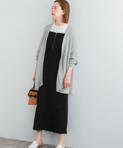 URBAN RESEARCH ROSSO（アーバンリサーチロッソ）の「透かし編みミドルカーディガン（カーディガン/ボレロ・レディース・gray/camel・FREE）」の14枚目の写真
