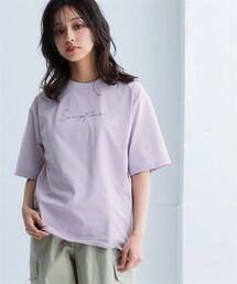 nissen | 綿タッチ多機能ロゴプリントTシャツ（吸汗速乾・UVカット・抗菌防臭・形態安定）＜大きいサイズ有＞(Tシャツ/カットソー)