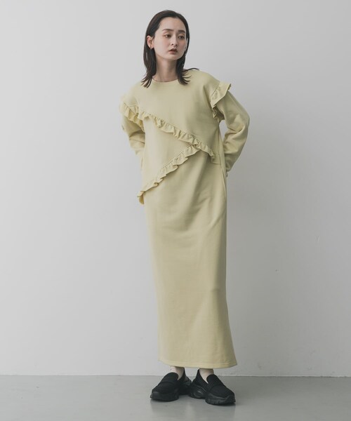 SENSE OF PLACE by URBAN RESEARCH（センスオブプレイスバイアーバンリサーチ）の「フリルカットワンピース（ワンピース・レディース・BLACK/GRAY/Y.BEIGE・COMPACT/One）」の22枚目の写真