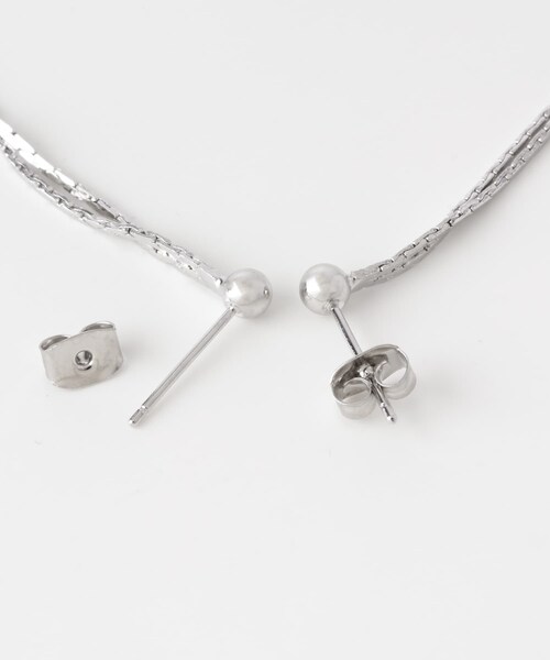 URBAN RESEARCH Sonny Label（アーバンリサーチサニーレーベル）の「二連チェーンピアス（ピアス（両耳用）・レディース・ゴールド/シルバー・one）」の6枚目の写真