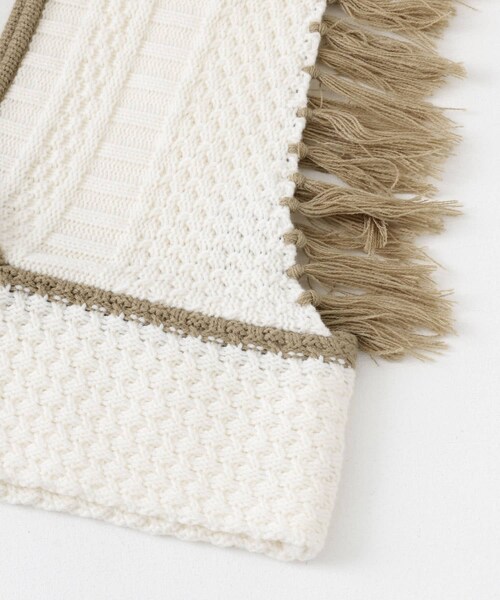 SENSE OF PLACE by URBAN RESEARCH(センスオブプレイスバイアーバンリサーチ)の「フリンジニットベスト(ベスト・レディース・BLU×GRY/IVORY/GRY×WHT・one)」の19枚目の写真
