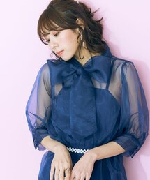 marun | 大きいサイズ ビッグリボンシアーブラウス marun(シャツ/ブラウス)