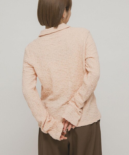 KBF（ケイビーエフ）の「ポコポコジャガードシャツ（シャツ/ブラウス・レディース・IVORY/PINK/BLACK・One）」の21枚目の写真