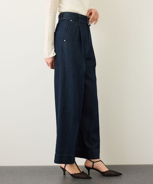 ROPE'（ロペ）の「ライトテンセルデニムベルテッドワイドパンツ（その他パンツ・レディース・ネイビー・34/36/38）」の11枚目の写真