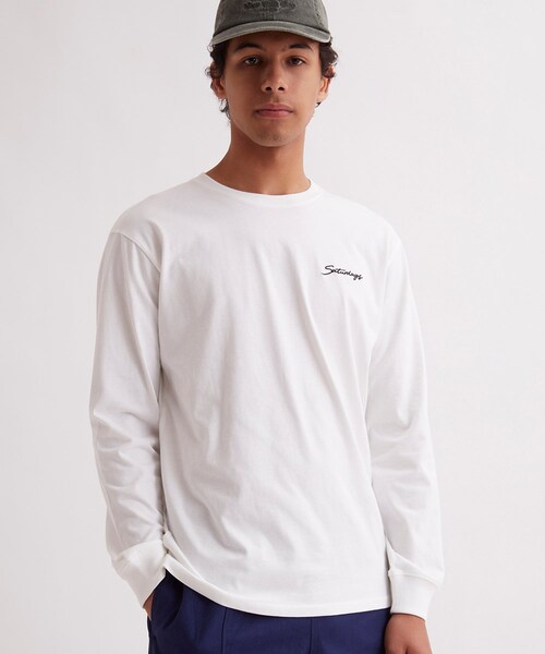 Saturdays NYC(サタデーズ ニューヨークシティ )の「Saturdays Embroidered Standard Ls Tee(Tシャツ/カットソー・メンズ・ブラック/オフホワイト/ネイビー・M/XS/L/XL/S)」の20枚目の写真