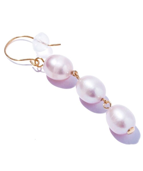 ROPE'（ロペ）の「【WEB限定】【les bonbon (ル ボンボン)】cocoon pearl hook pierce PK（ピアス（両耳用）・レディース・ピンク・F）」の12枚目の写真