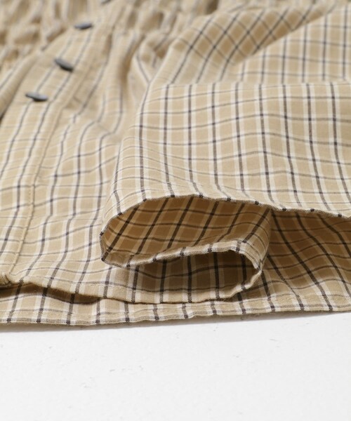 URBAN RESEARCH ROSSO（アーバンリサーチロッソ）の「CHIGNON　チェックシャーリングフレンチブラウス（シャツ/ブラウス・レディース・BROWN/BEIGE・Free）」の9枚目の写真