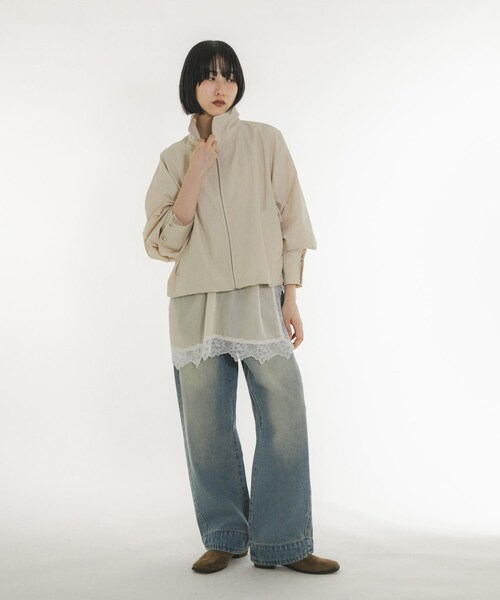 KBF(ケイビーエフ)の「『別注』Lee Izumida×KBF ブルゾン(ブルゾン・レディース・OFF/L.BEIGE/NAVY・One)」の18枚目の写真