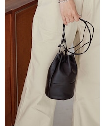 Ungrid | フェイクレザー巾着バッグ(ハンドバッグ)