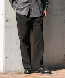 URBAN RESEARCH ROSSO | 『XLサイズあり』ストレッチモールスキン1タックワイドスラックス(その他パンツ)