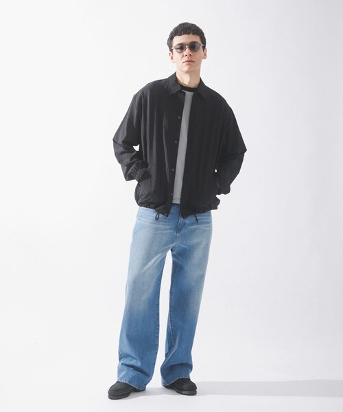 URBAN RESEARCH Sonny Label（アーバンリサーチサニーレーベル）の「シアサッカーコーチジャケット（ブルゾン・メンズ・ブラック/ネイビー/グリーン・M/L）」の9枚目の写真