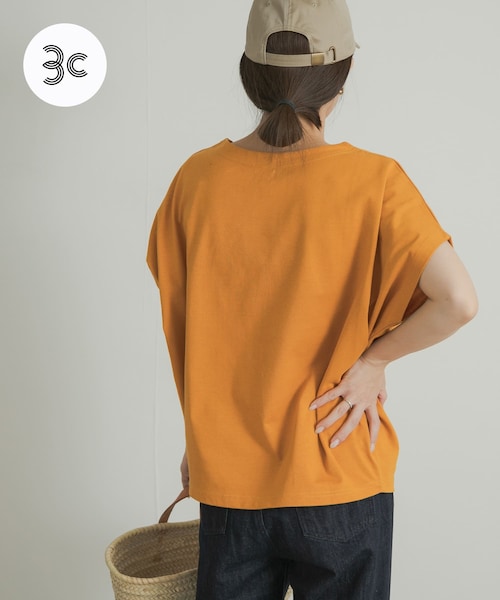 URBAN RESEARCH DOORS(アーバンリサーチドアーズ)の「『UR TECH ひやサラクール』ドライコットンボートネックプルオーバー(Tシャツ/カットソー・レディース・MUSTARD/OFF/PINK/BLUE/NAVY/GRN/TOP GRAY・M)」の6枚目の写真