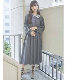 merry jenny | スカラップカラーワンピース(ワンピース)